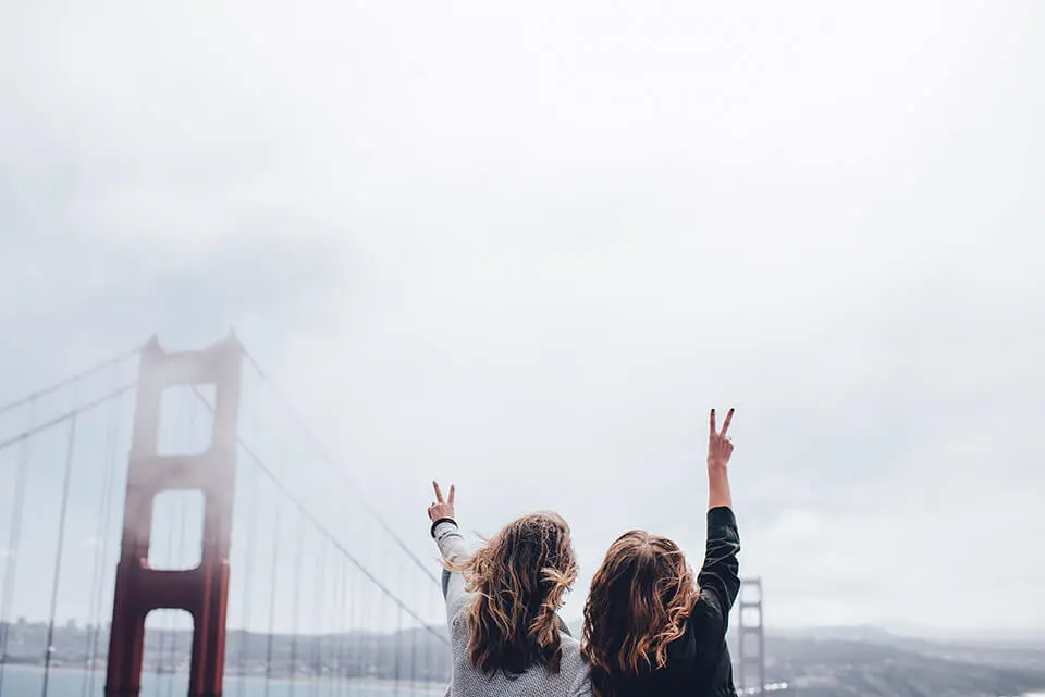 Two friends hanging out