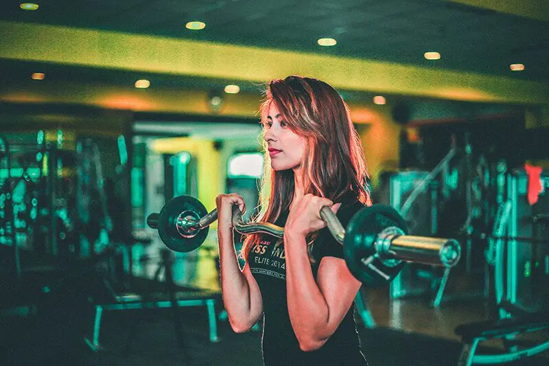 Woman exercising in gym