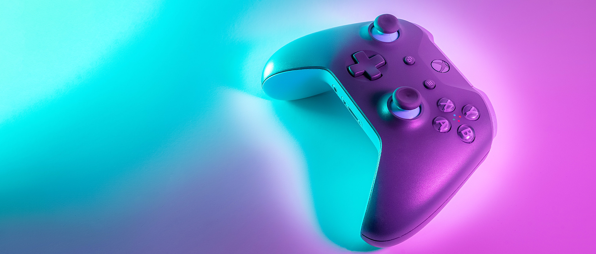 a close up of a video game controller.