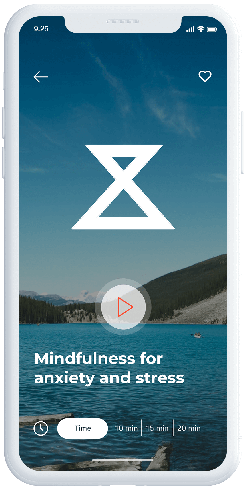 a cell phone with the text mindfulness for anxiety and stress.