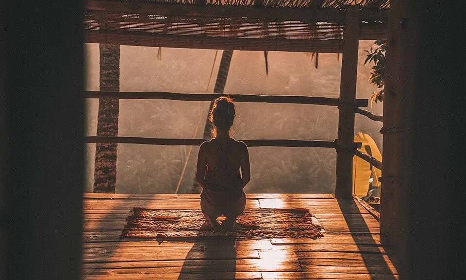 A peaceful meditation retreat