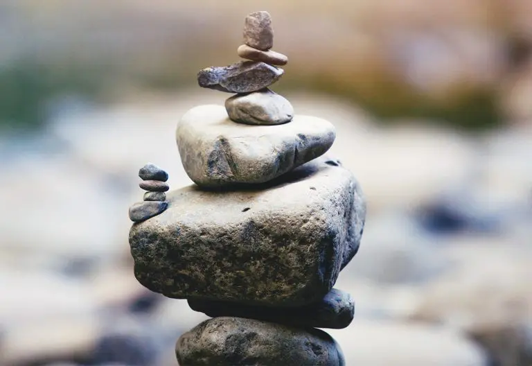 a pile of rocks stacked on top of each other.