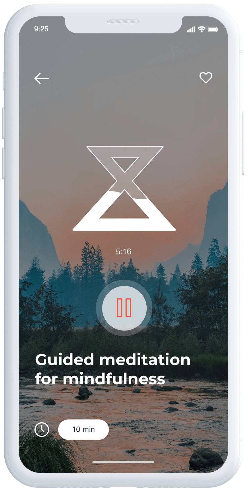 a phone with the text guided meditation for mindfulness.
